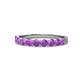 1 - Clara 3.00 mm Amethyst 10 Stone Wedding Band 
