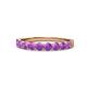 1 - Clara 3.00 mm Amethyst 10 Stone Wedding Band 