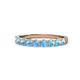 1 - Clara 3.00 mm Blue Topaz 10 Stone Wedding Band 