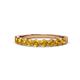 1 - Clara 3.00 mm Citrine 10 Stone Wedding Band 