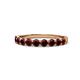 1 - Clara 3.00 mm Red Garnet 10 Stone Wedding Band 