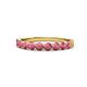 1 - Clara 3.00 mm Rhodolite Garnet 10 Stone Wedding Band 
