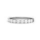1 - Clara 3.00 mm White Sapphire 10 Stone Wedding Band 