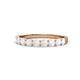 1 - Clara 3.00 mm White Sapphire 10 Stone Wedding Band 