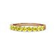 1 - Clara 3.00 mm Yellow Diamond 10 Stone Wedding Band 
