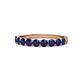 1 - Clara 3.00 mm Blue Sapphire 10 Stone Wedding Band 
