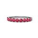1 - Clara 3.00 mm Ruby 10 Stone Wedding Band 
