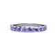 1 - Clara 3.00 mm Tanzanite 10 Stone Wedding Band 