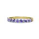 1 - Clara 3.00 mm Tanzanite 10 Stone Wedding Band 