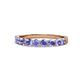 1 - Clara 3.00 mm Tanzanite 10 Stone Wedding Band 