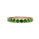 1 - Clara 3.00 mm Green Garnet 10 Stone Wedding Band 