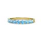 1 - Clara 3.00 mm Blue Topaz 10 Stone Wedding Band 