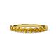 1 - Clara 3.00 mm Citrine 10 Stone Wedding Band 
