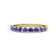 1 - Clara 3.00 mm Iolite 10 Stone Wedding Band 