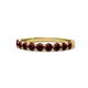 1 - Clara 3.00 mm Red Garnet 10 Stone Wedding Band 