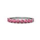 1 - Clara 3.00 mm Rhodolite Garnet 10 Stone Wedding Band 
