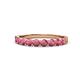 1 - Clara 3.00 mm Rhodolite Garnet 10 Stone Wedding Band 
