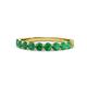 1 - Clara 3.00 mm Emerald 10 Stone Wedding Band 