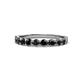 1 - Clara 3.00 mm Black Diamond 10 Stone Wedding Band 