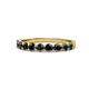 1 - Clara 3.00 mm Black Diamond 10 Stone Wedding Band 