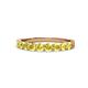 1 - Clara 3.00 mm Yellow Sapphire 10 Stone Wedding Band 