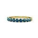 1 - Clara 3.00 mm London Blue Topaz 10 Stone Wedding Band 