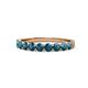 1 - Clara 3.00 mm London Blue Topaz 10 Stone Wedding Band 
