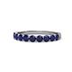 1 - Clara 3.00 mm Blue Sapphire 10 Stone Wedding Band 