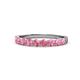 1 - Clara 3.00 mm Pink Tourmaline 10 Stone Wedding Band 