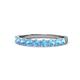 1 - Clara 3.00 mm Blue Topaz 10 Stone Wedding Band 