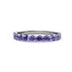 1 - Clara 3.00 mm Iolite 10 Stone Wedding Band 