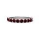 1 - Clara 3.00 mm Red Garnet 10 Stone Wedding Band 