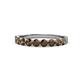 1 - Clara 3.00 mm Smoky Quartz 10 Stone Wedding Band 