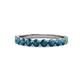 1 - Clara 3.00 mm London Blue Topaz 10 Stone Wedding Band 