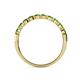 5 - Clara 3.00 mm Green Garnet 10 Stone Wedding Band 