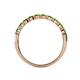 5 - Clara 3.00 mm Green Garnet 10 Stone Wedding Band 
