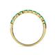 5 - Clara 3.00 mm Emerald 10 Stone Wedding Band 