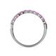 5 - Clara 3.00 mm Pink Sapphire 10 Stone Wedding Band 