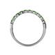 5 - Clara 3.00 mm Green Garnet 10 Stone Wedding Band 