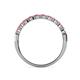 5 - Clara 3.00 mm Pink Tourmaline 10 Stone Wedding Band 