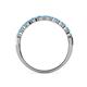 5 - Clara 3.00 mm Blue Topaz 10 Stone Wedding Band 