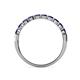 5 - Clara 3.00 mm Blue Sapphire 10 Stone Wedding Band 