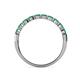 5 - Clara 3.00 mm Emerald 10 Stone Wedding Band 