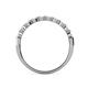 5 - Clara 3.00 mm White Sapphire 10 Stone Wedding Band 