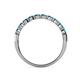 5 - Clara 3.00 mm Blue Diamond 10 Stone Wedding Band 