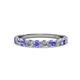2 - Clara 3.00 mm Tanzanite and Diamond 10 Stone Wedding Band 