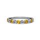 2 - Clara 3.00 mm Citrine and Diamond 10 Stone Wedding Band 