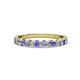 2 - Clara 3.00 mm Tanzanite and Diamond 10 Stone Wedding Band 