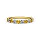 2 - Clara 3.00 mm Citrine and Diamond 10 Stone Wedding Band 