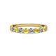 2 - Clara 3.00 mm Yellow Sapphire and Diamond 10 Stone Wedding Band 